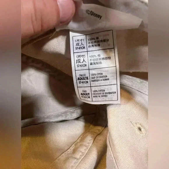 Disney Parks Pluto What's Up Dog Beige Adjustable Strap Baseball Cap Hat Adults - Picture 5 of 6